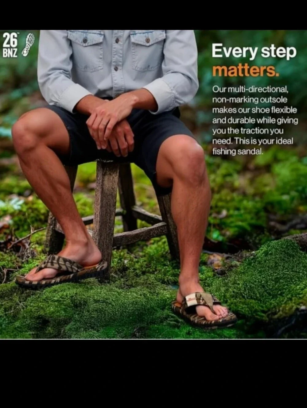 Bonezzz Chillzzz Flip Flops for Men – Memory Foam Sandals with Heel Pad G